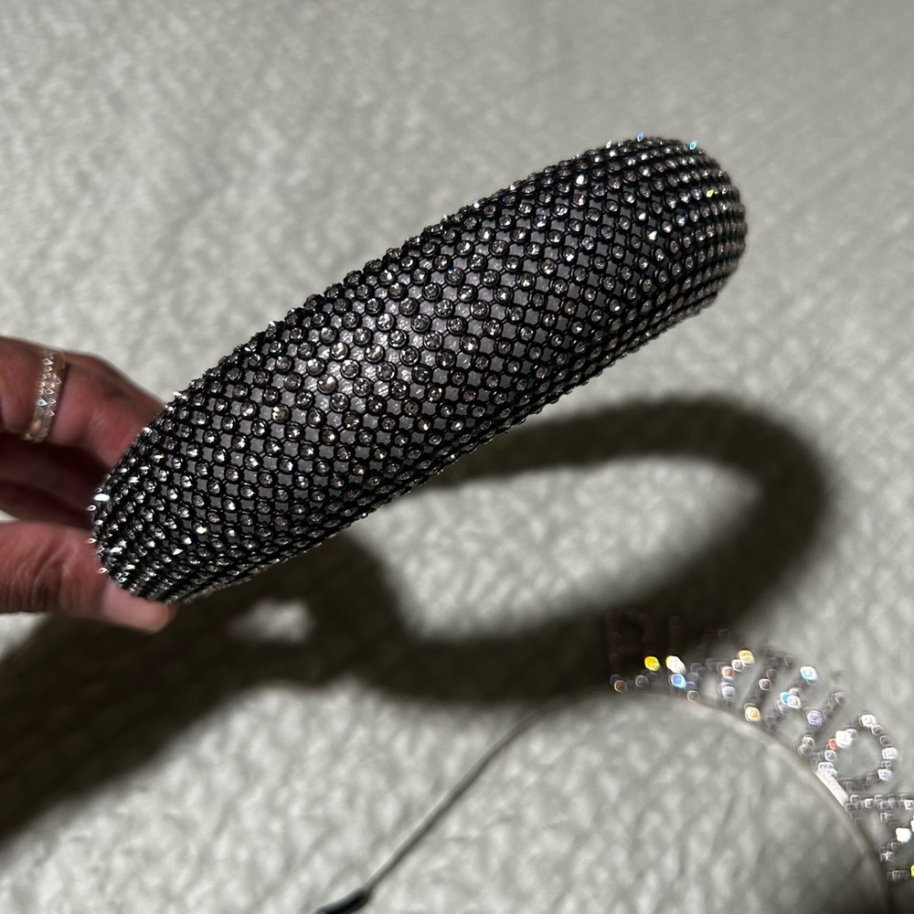 Black Rhinestone Celebration Headband Set - Picture 2 of 4